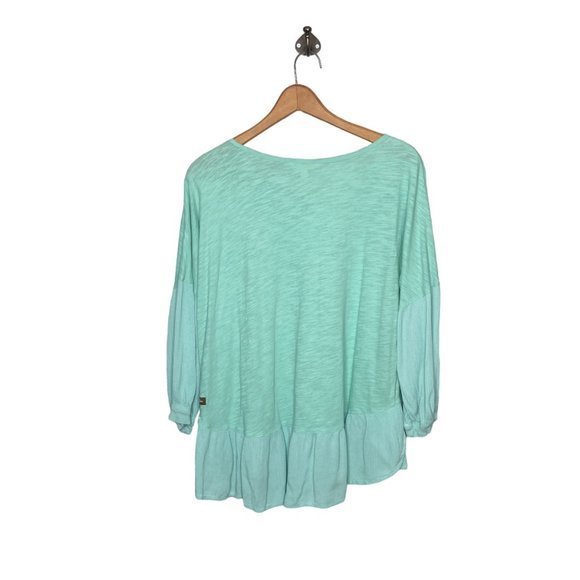 Matilda Jane Medium M Jade All Good Things Let's Go Together Ruffle Trim Top - Picture 5 of 9
